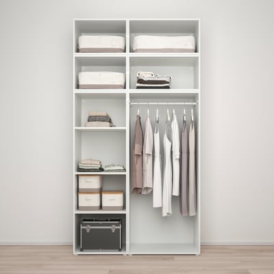 PLATSA Garderober s 9 vrata, bela/Fonnes bela, 140x57x261 cm