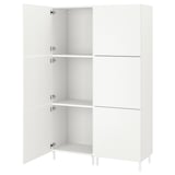 PLATSA Garderober sa 6 vrata, bela/Fonnes bela, 120x42x191 cm
