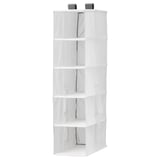 RASSLA Odlaganje s 5 pregrada, bela, 25x40x98 cm