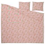 RODGERSIA Jorganska navlaka i 2 jastučnice, roze/bela, 200x200/50x60 cm