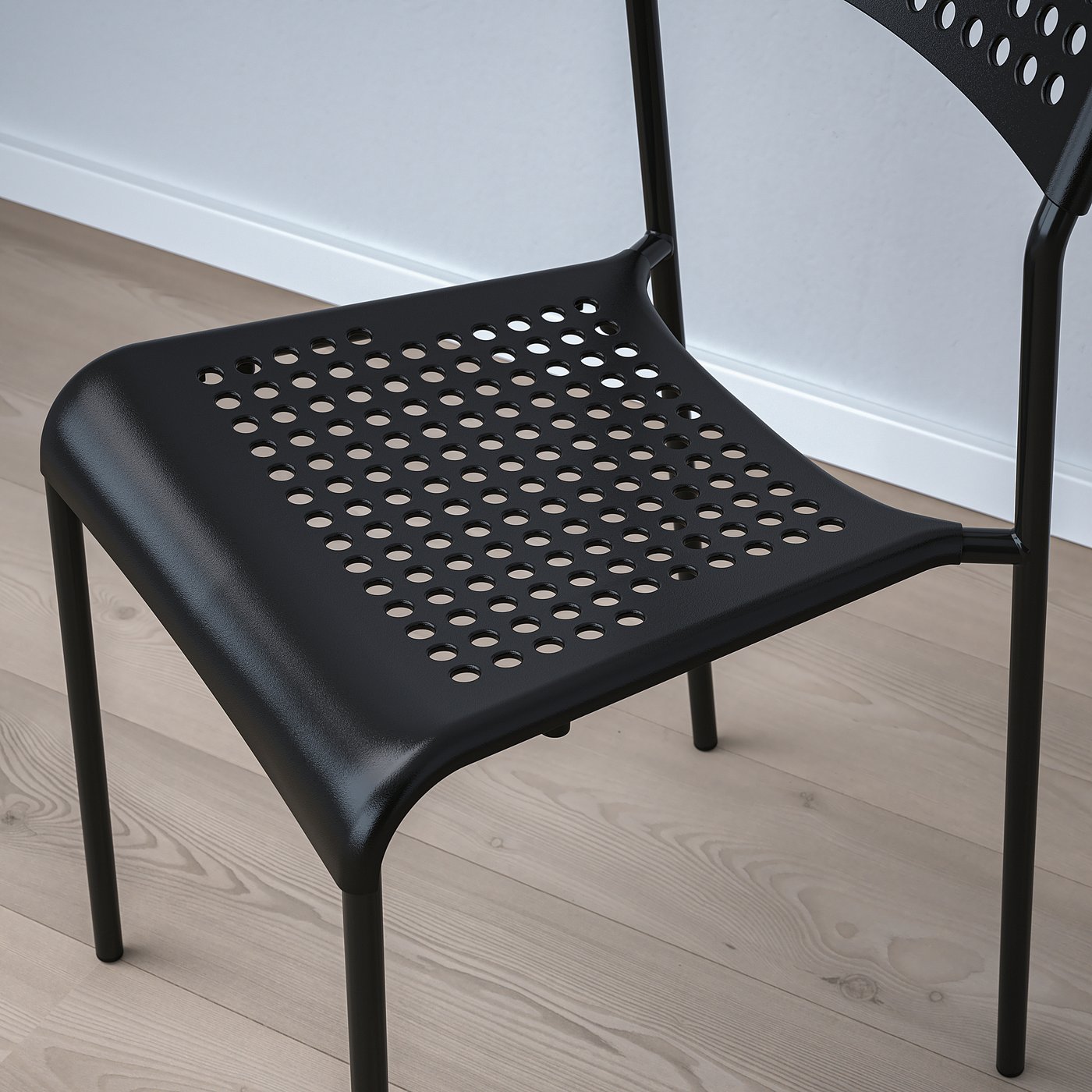 SANDSBERG Sto i 2 stolice, crna crna/crna, 67x67 cm