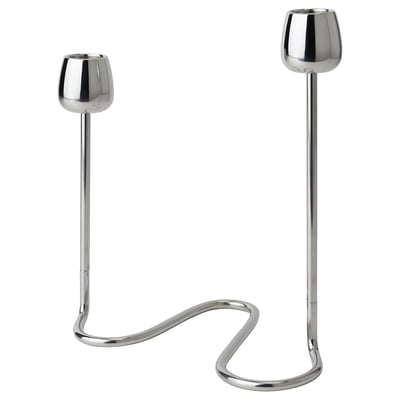 SILVERPÄRON Svećnjak za 2 sveće, srebrna, 20 cm
