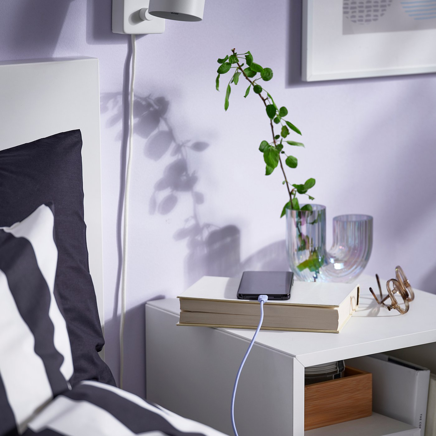SITTBRUNN Kabl USB-A - kabl USB-C, lila, 1.0 m