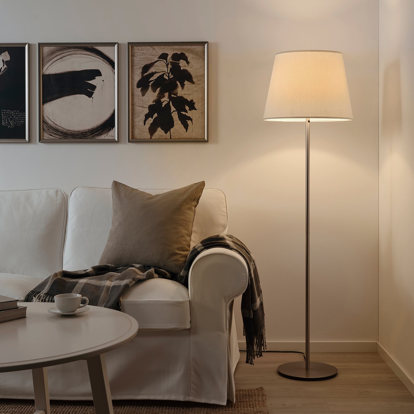 SKAFTET Osnova podne lampe, niklovano