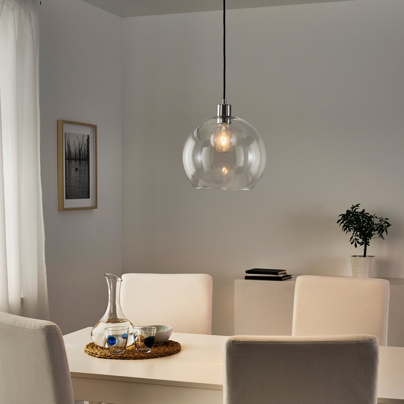 SKAFTET Set kablova, tekstil niklovano, 1.4 m