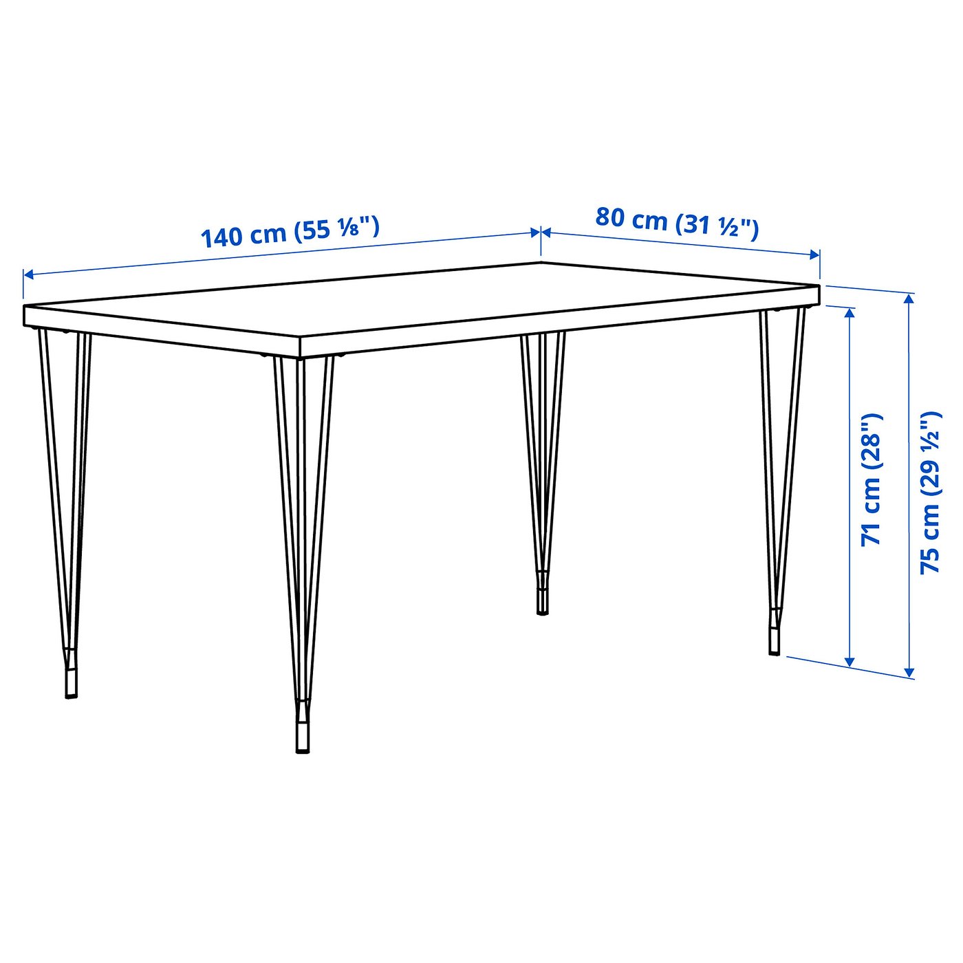 SKÅLSTA Sto i 4 stolice, imit. tamnosivozelenog mermera crnosiva za ukosnice/Knäbäck sivozelena cevasti metal/crnosiva, 140x80 cm
