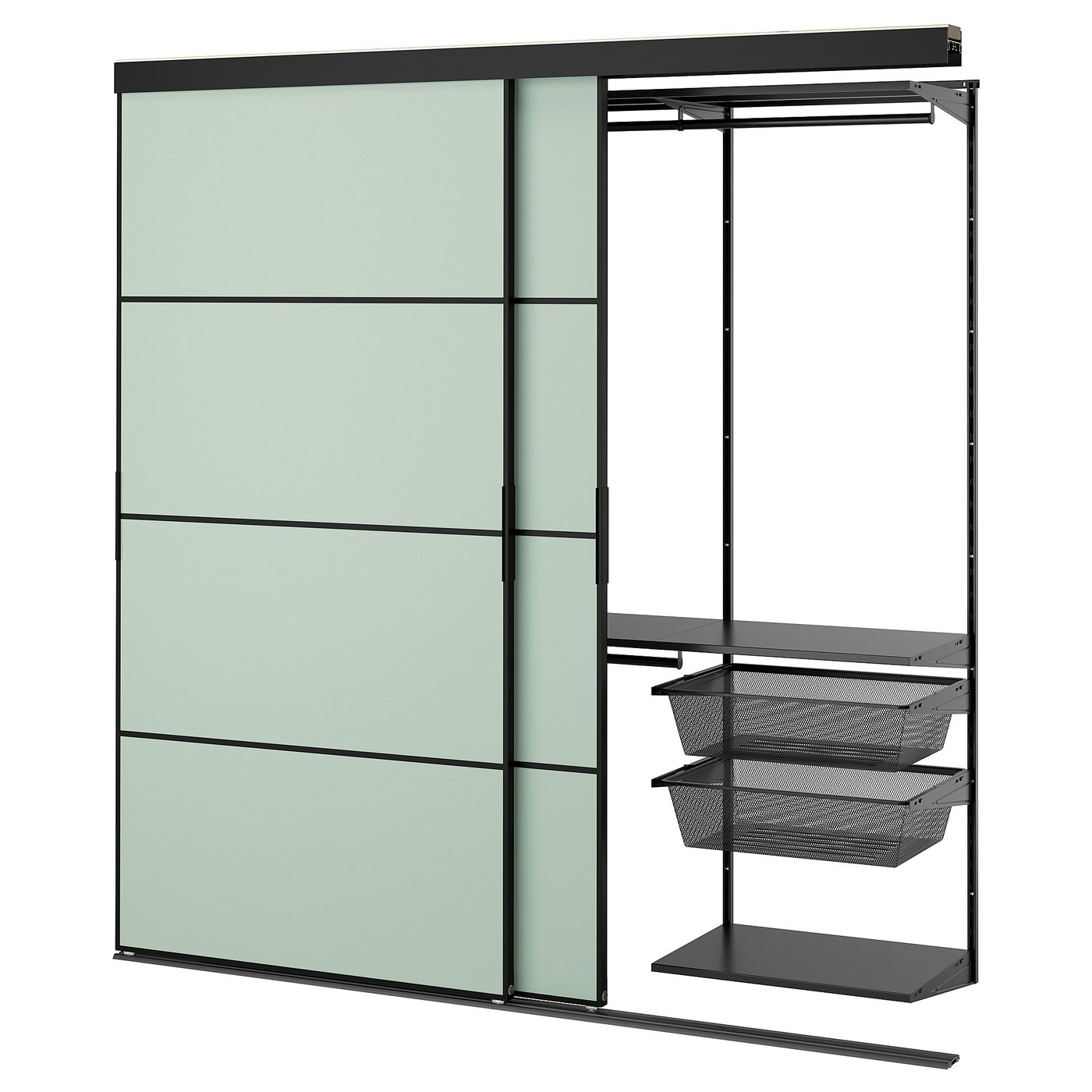 Garderober s kliznim vratima, 202x65x205 cm