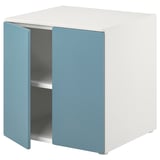 SMÅSTAD / PLATSA Element, bela plava/s 1 policom, 60x57x63 cm