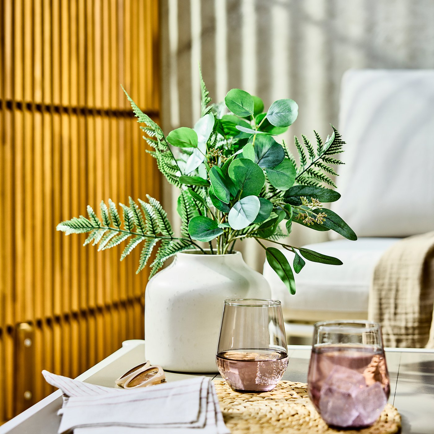 SMYCKA Veštački buket, unutra/spolja eukaliptus/zelena, 40 cm