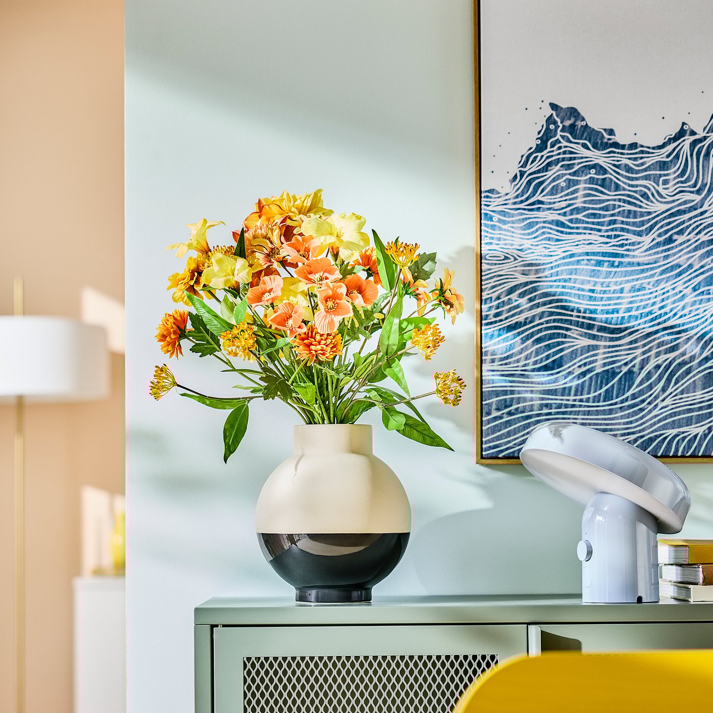 SMYCKA Veštački buket, unutra/spolja/narandžasta, 60 cm