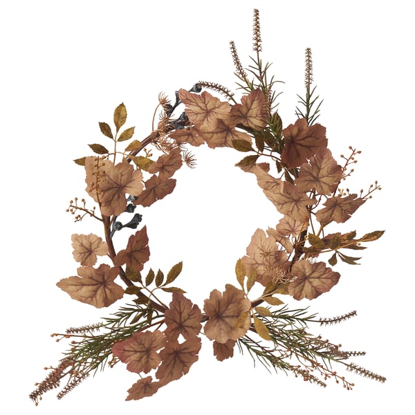 SMYCKA Veštački venac, unutra/spolja/osušeno smeđa, 45 cm