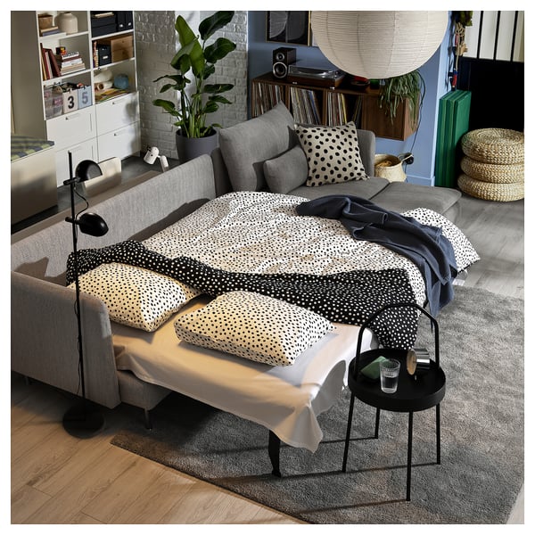 SÖDERHAMN Sofa ležaj 4-sed, s lenjivcem/Viarp bež/smeđa