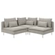 SÖDERHAMN Ugaona sofa, trosed, Viarp bež/smeđa