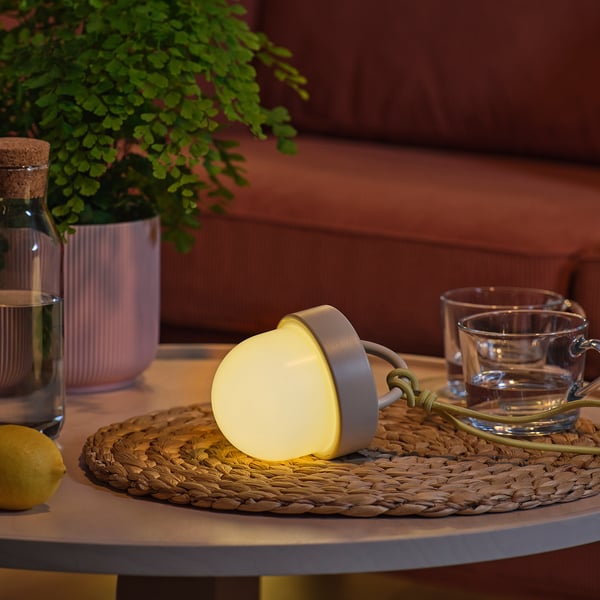 SOLVINDEN LED solarna visilica, solarno napolju/bež, 10 cm