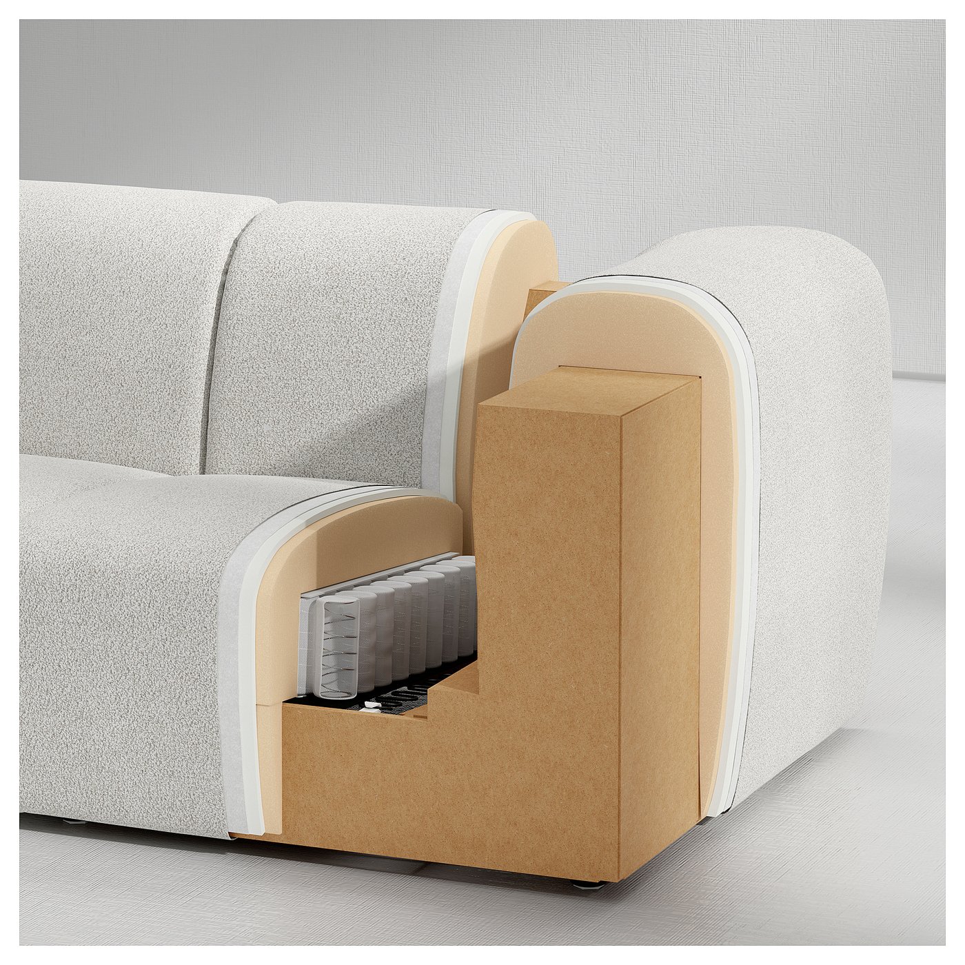 STOCKHOLM 2025 Sofa dvosed, Djurmo siva/bela