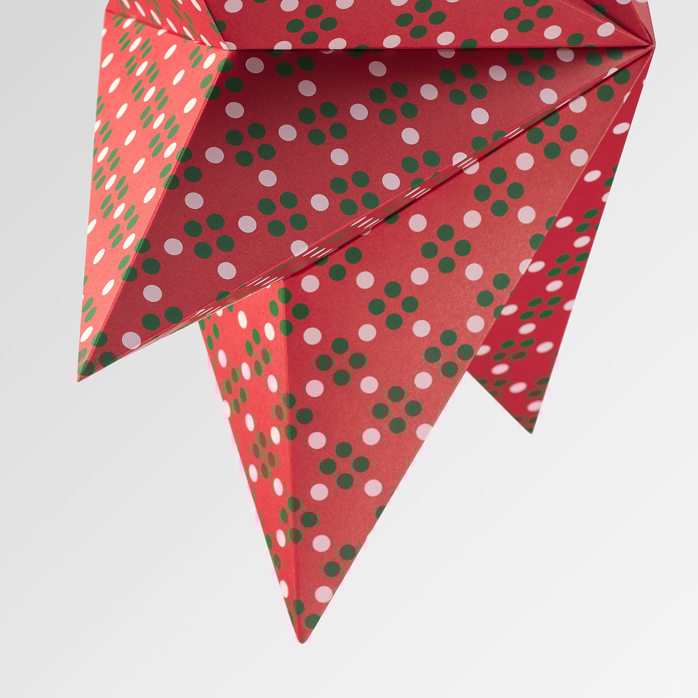 STRÅLA Abažur, roze/zelena, 48 cm