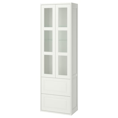 TÄNNFORSEN Visoki element s vratima/fiokama, bela, 60x35x195 cm