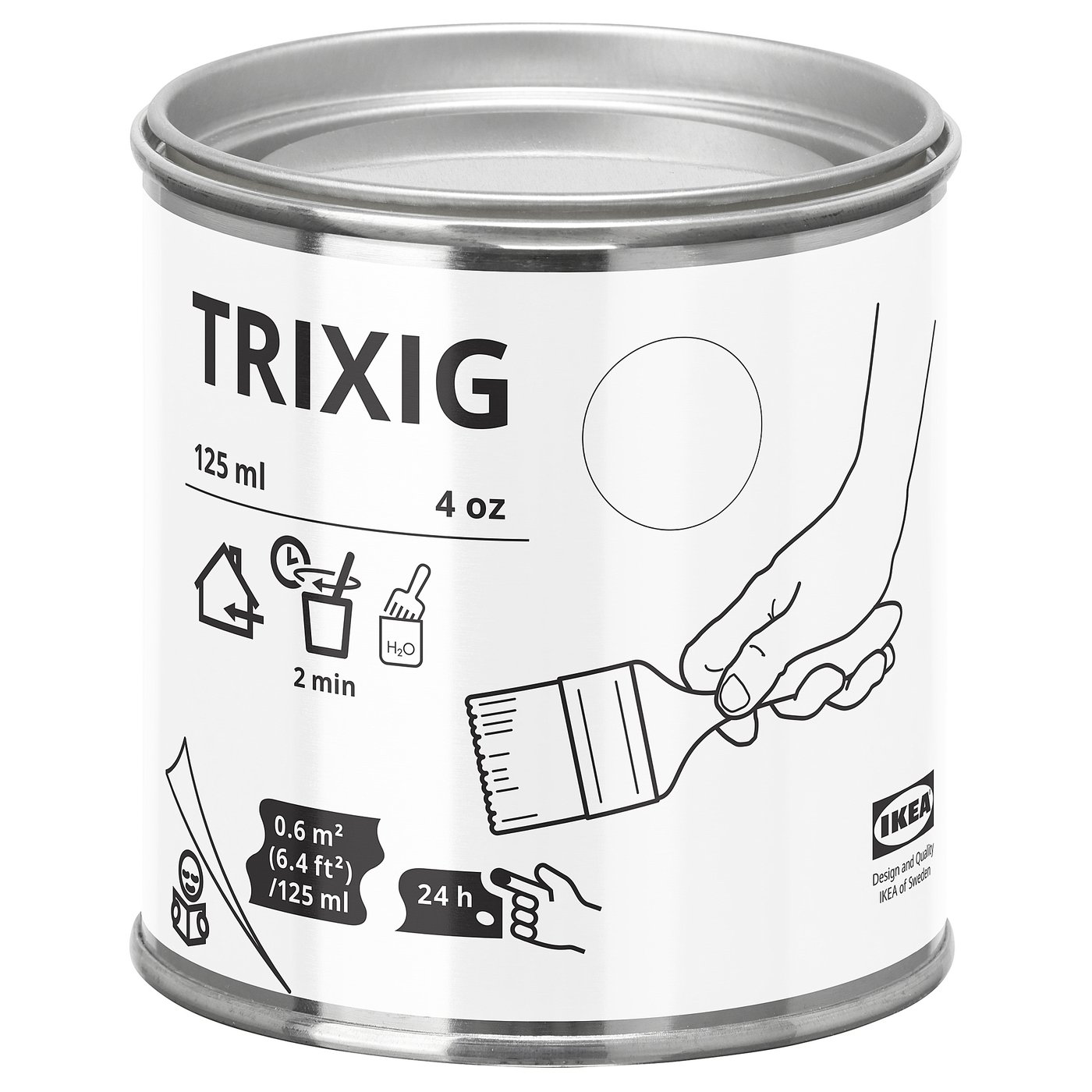 TRIXIG Boja, bela, 125 ml