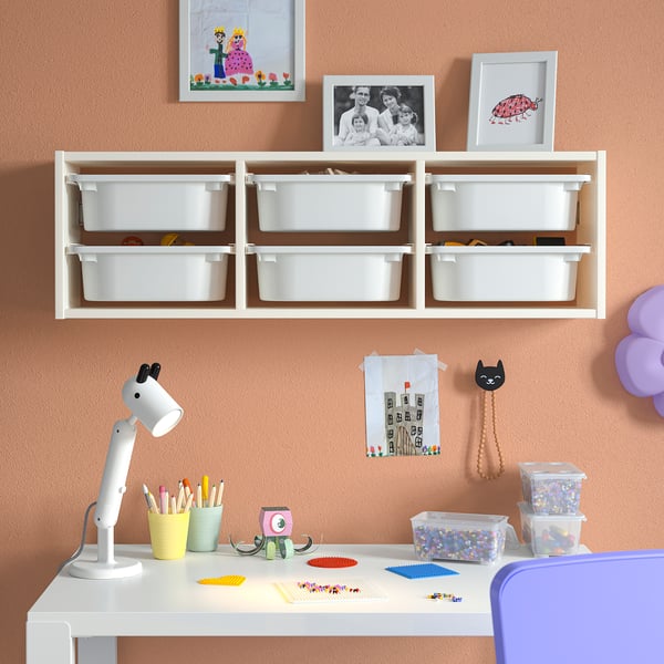 TROFAST Zidni element za odlaganje, bela/bela, 99x21x30 cm