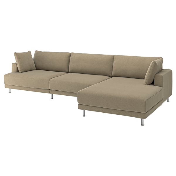 UPPÅKRA Modularna sofa s 4,5 sedišta, s lenjivcem, desno/Johanneshov smeđebež