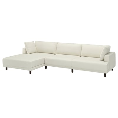 UPPÅKRA Modularna sofa s 4,5 sedišta, s lenjivcem, levo/Axvall prljavobela