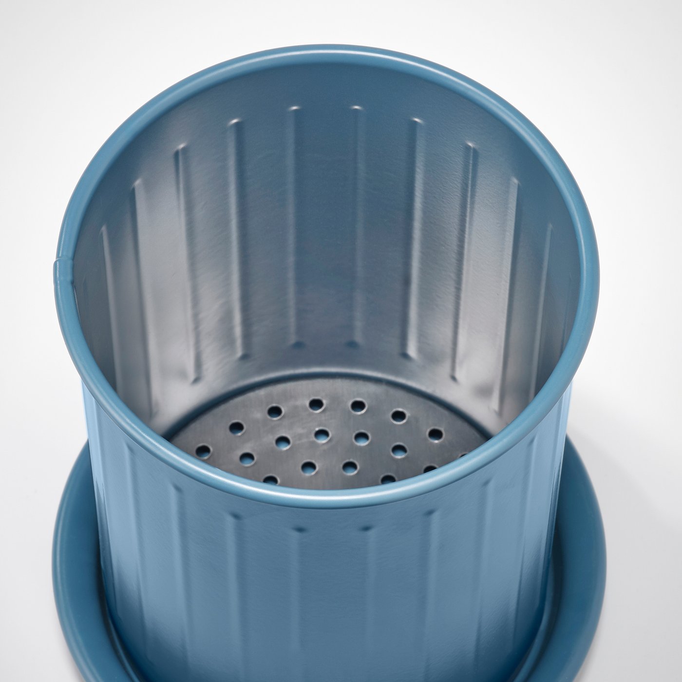 VÄLVÅRDAD Držač kuhinjskog pribora, tamnosiva-plava/galvanizovano, 13 cm
