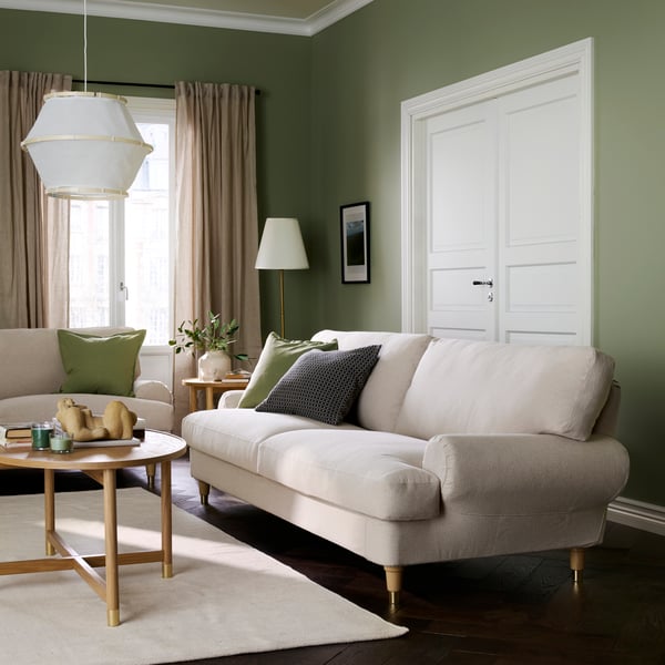 VALNÄS Sofa trosed, Alhamn tamnosiva-plava
