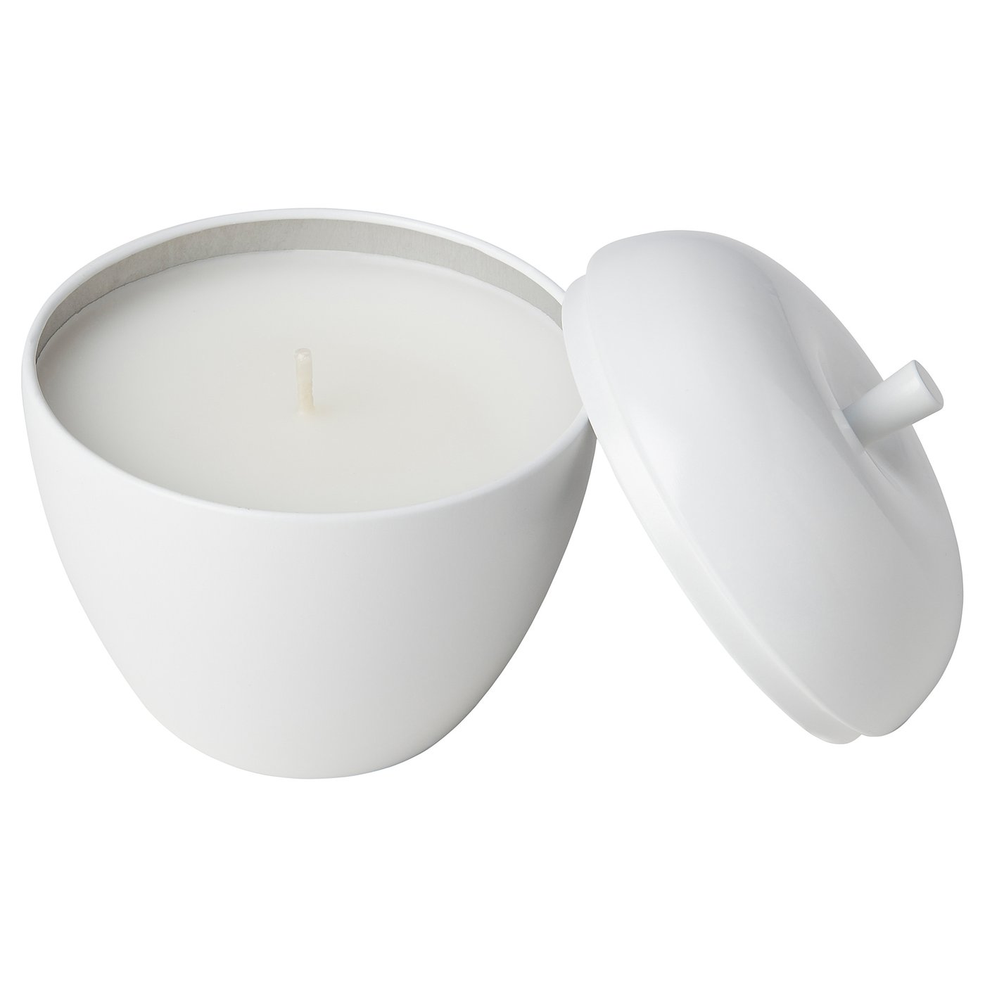 VINTERFINT Mirisna sveća u konzervi, oblik jabuke/Vanila bela, 24 h