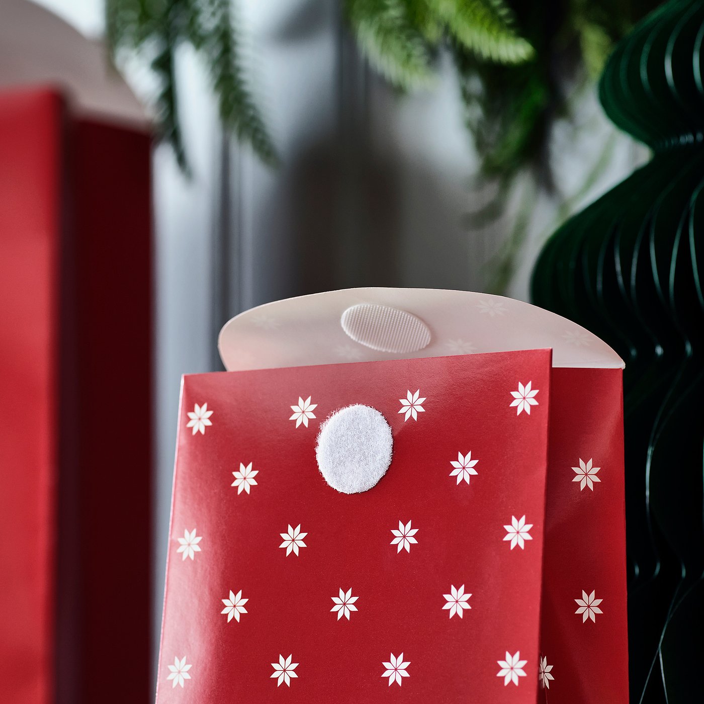 VINTERFINT Set ukrasnih vrećica, 3 kom., razne šare crvena