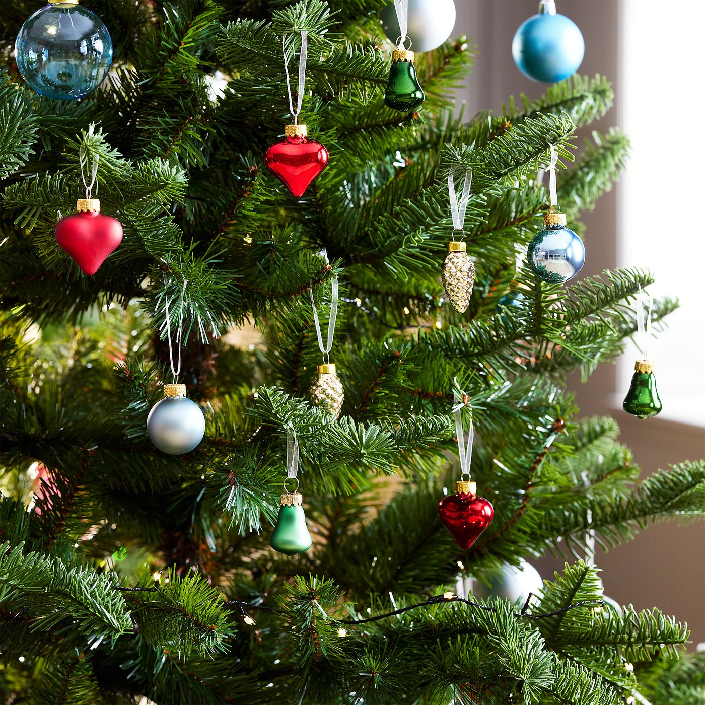 VINTERFINT Ukras za jelku, 20 kom., kuglica staklo/razni oblici raznobojno