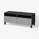 BESTÅ طاولة تلفزيون مع أدراج, أسود-بني/Kallviken/Stubbarp رمادي غامق, 120x42x48 سم