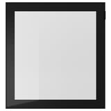 GLASSVIK باب زجاج, أسود/زجاج شفاف, 60x64 سم