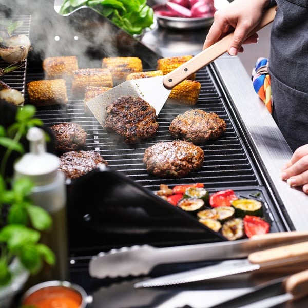 GRILLTIDER طقم أدوات شواء من 3 قطع, ستينلس ستيل/زان
