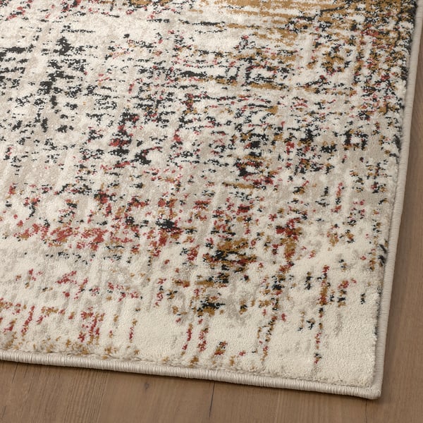 JEJSING سجادة، وبر قصير, أحمر/رمادي-بني, 200x300 سم