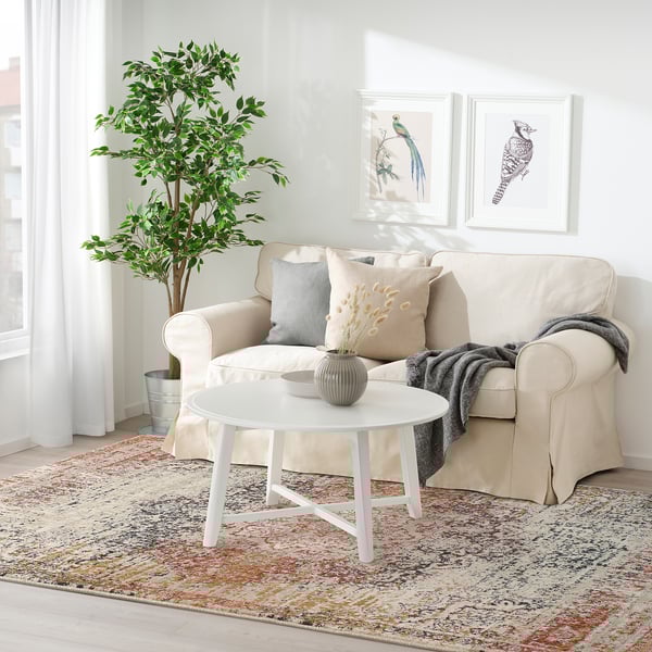 JEJSING سجادة، وبر قصير, أحمر/رمادي-بني, 200x300 سم