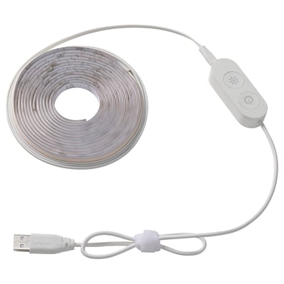 KABBLEKA شريط ليد مع USB, إضاءة قابلة للتعتيم, 3 م