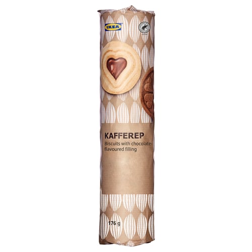 KAFFEREP بسكويت, مع حشوة بنكهة الشوكولاتة اعتماد التحالف لأجل الغابات المطيرة, 176 غم