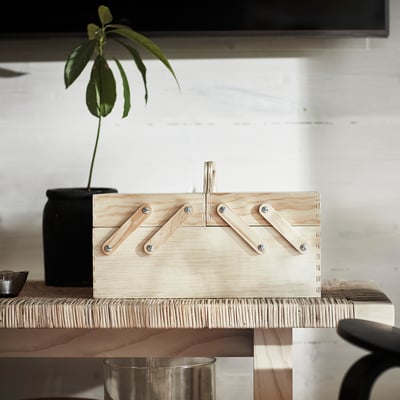 KLÄMMEMACKA منظم مكتب, لون طبيعي خشب رقائقي, ‎35x22 سم‏