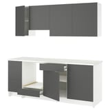 KNOXHULT مطبخ, رمادي غامق, ‎220x61x220 سم‏