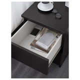 MALM أثاث غرفة نوم، طقم من 4, أسود-بني, ‎140x200 سم‏