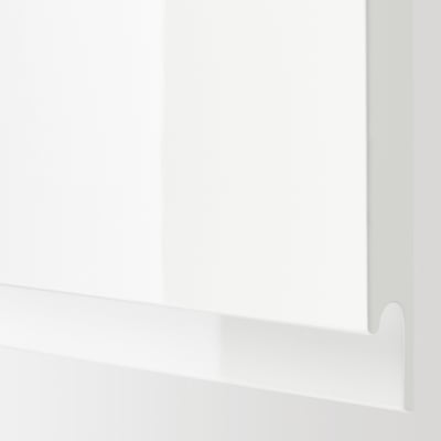METOD / MAXIMERA خزانة قاعدة مع سطح عمل/٣ أدراج, أبيض/Voxtorp أبيض/لامع, ‎60x60 سم‏