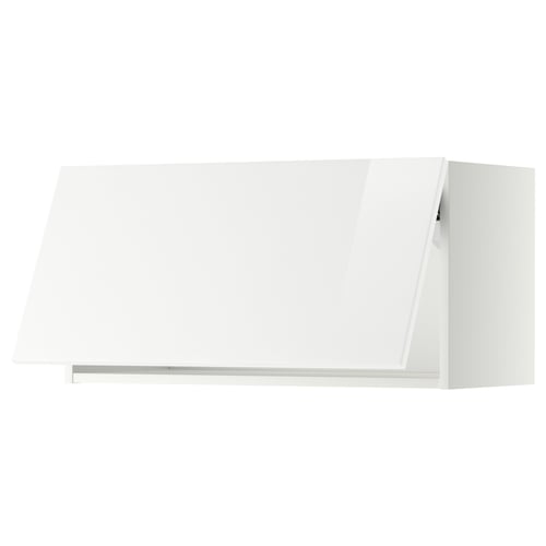 METOD خزانة حائط افقية, أبيض/Ringhult أبيض, 80x40 سم