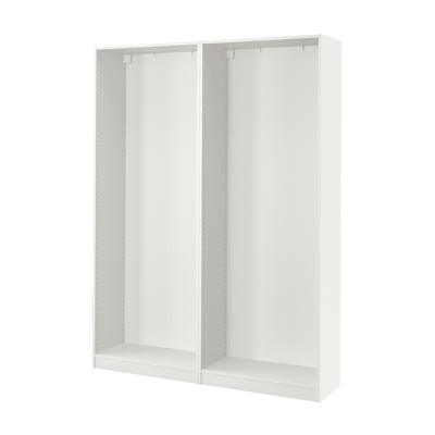 PAX هيكلي دولاب ملابس, أبيض, ‎150x35x201 سم‏