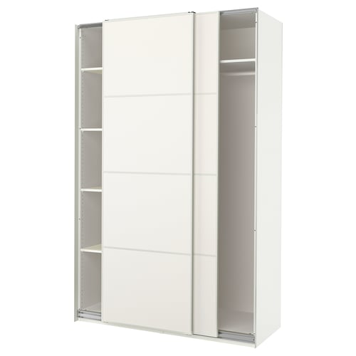 PAX / MEHAMN دولاب ملابس, أبيض/ثنائي الجانب. أبيض, 150x66x236 سم