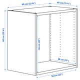 PLATSA هيكل, أبيض, ‎60x40x60 سم‏