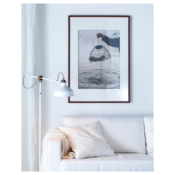 RANARP مصباح أرضي/قراءة, أبيض-عاجي