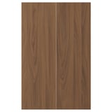 TISTORP طقم باب خزانة قاعدة زاوية 2 قطعة, بني شكل خشب الجوز, 25x80 سم