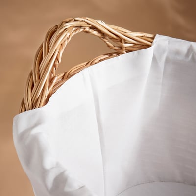 TOLKNING سلة غسيل, صناعة يدوية الصفصاف., 40 ل