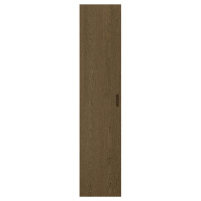 TONSTAD باب بمفصلات, بني/قشرة سنديان مصبوغ, ‎50x229 سم‏