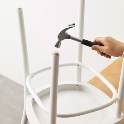 TRIXIG واقي للأرضية مع مُثَبِت برشام, أبيض